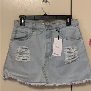 Light denim skirt